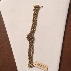 NWT Ralph Lauren gold tone bracelet nautical knot
